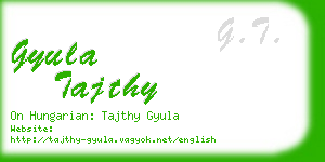 gyula tajthy business card